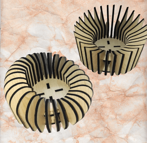 Ahşap dekoratif mumluk