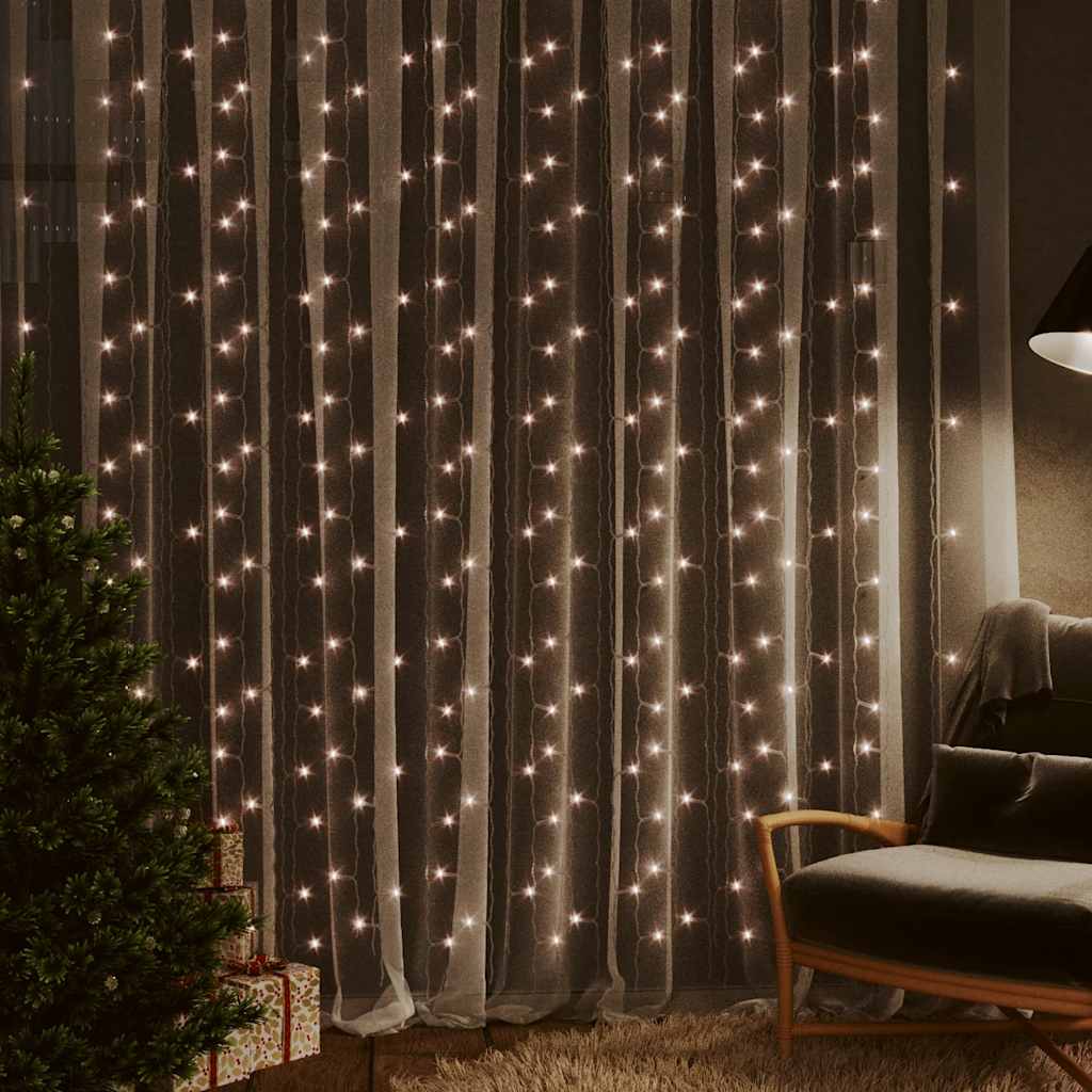 3x3 m LED svetlosna zavesa – 300 LED toplo belih sijalica, ambijentalno i dekorativno osvetljenje
