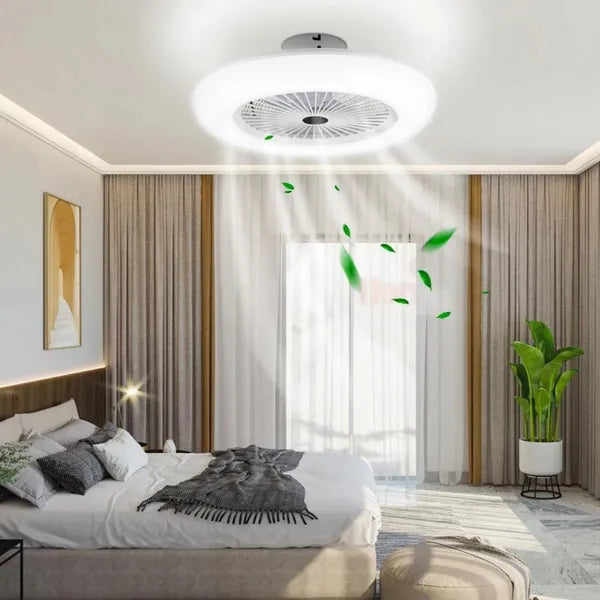 Uzaktan Kumandalı LED Tavan Vantilatör Lambası – 30W, E27, 3 Hız, Dimli