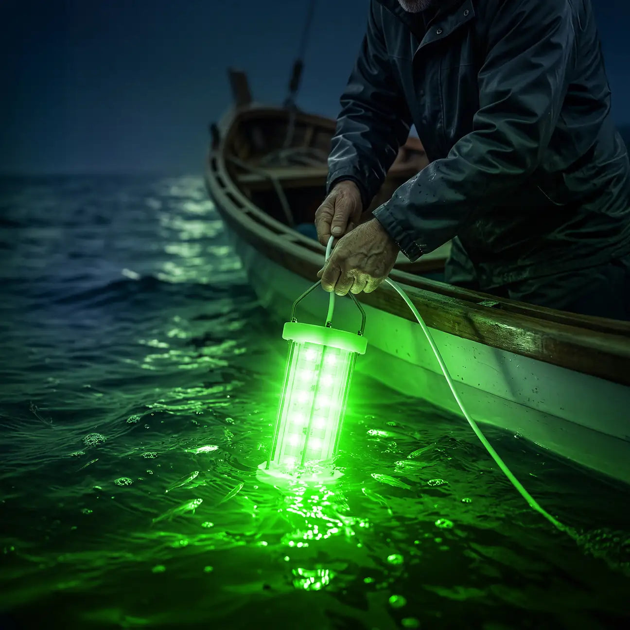 Deep Star Balıkçı yeşil kalamar Dip Lambası