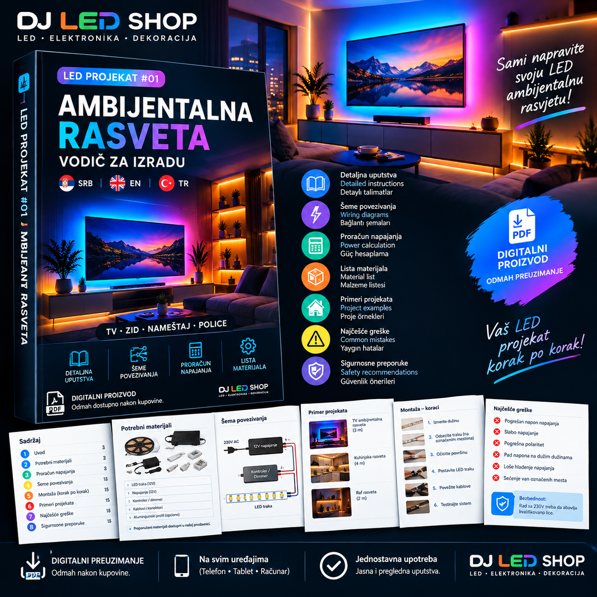 LED Proje #01 – Ambiyans Aydınlatma Yapım Rehberi