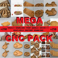 Mega File Pack for CNC Router & 3D Printer – 250+ DXF, DWG, STL, SVG Designs