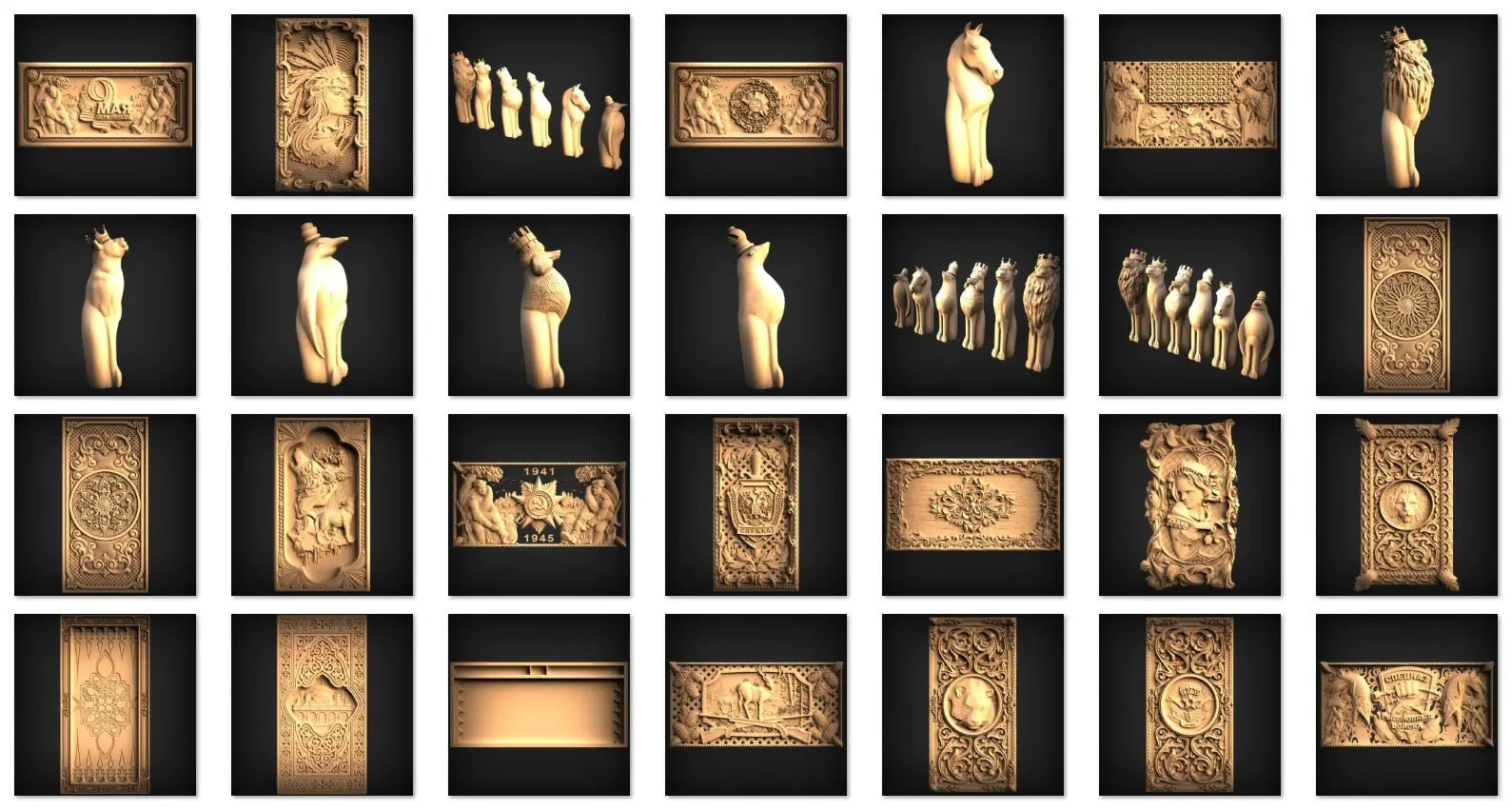 132+ Tavla & Satranç STL Model Koleksiyonu – CNC Router & 3D Yazıcı için