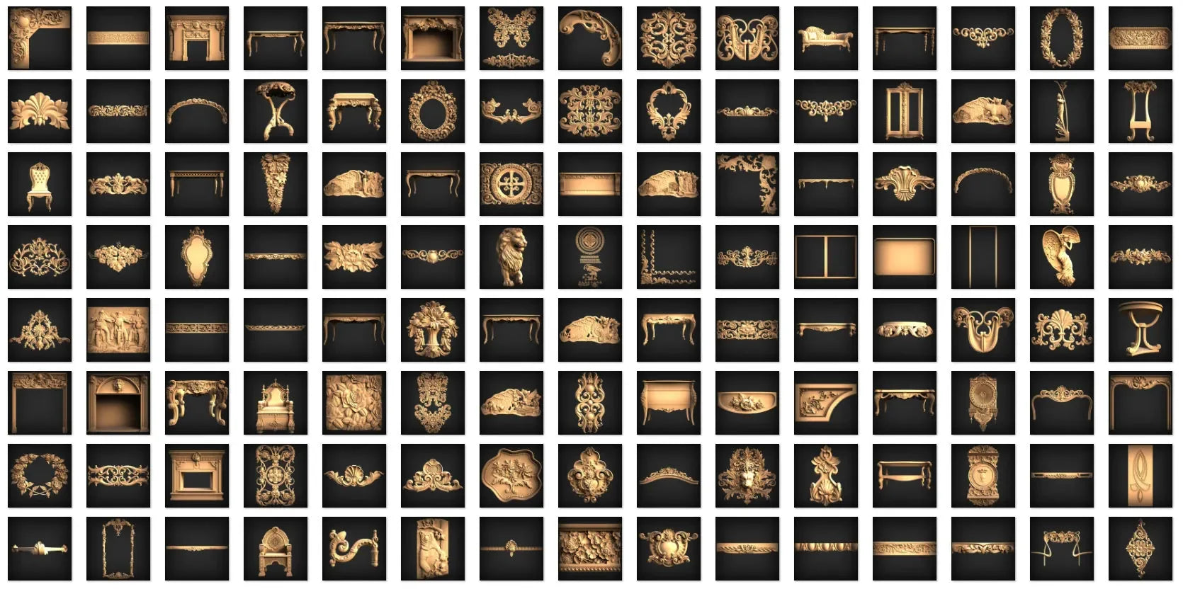 704+ Mobilya & Dekor STL Model Koleksiyonu – CNC Router & 3D Yazıcı için