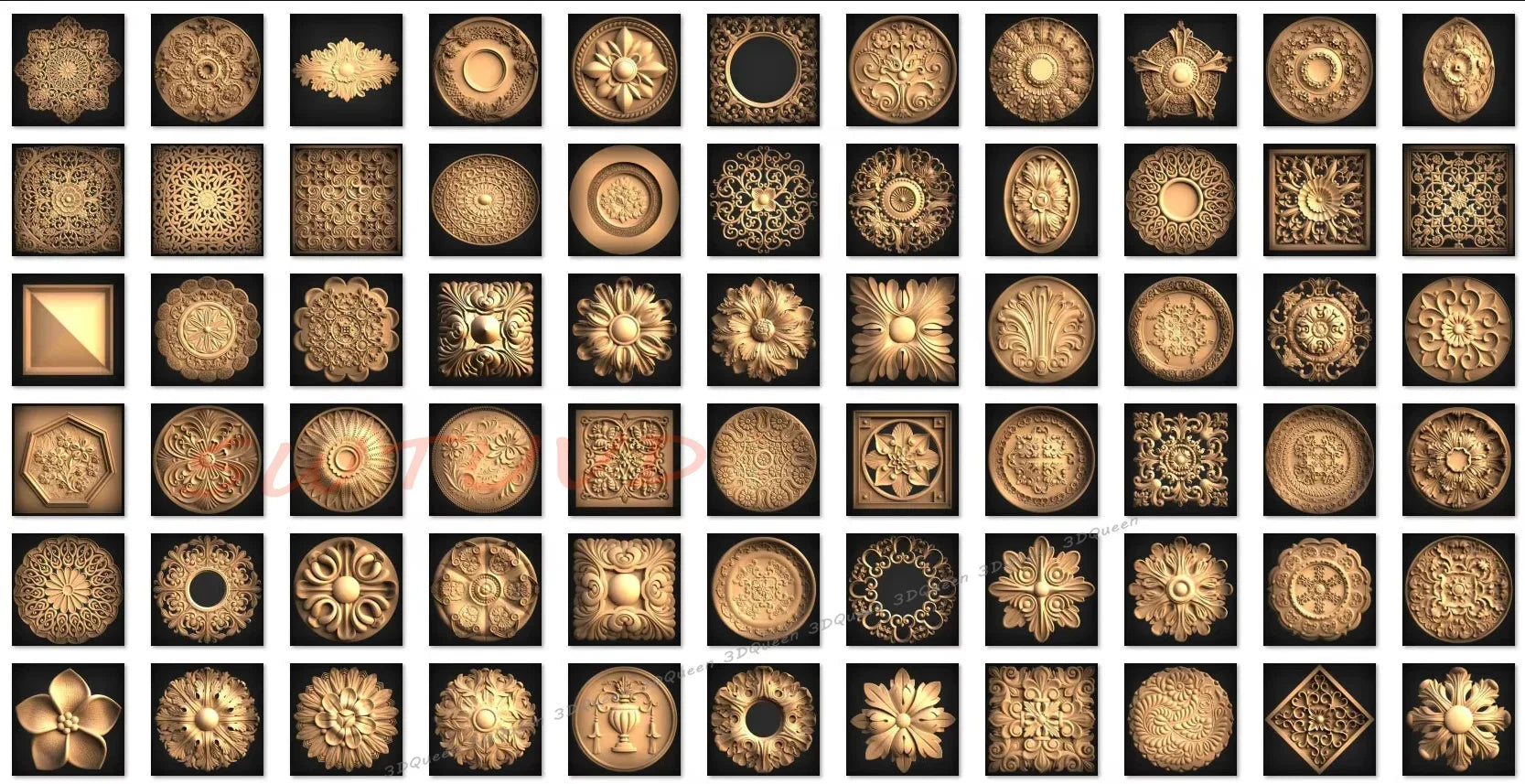 370+ Rozet & Süs STL Model Koleksiyonu – CNC Router & 3D Yazıcı için