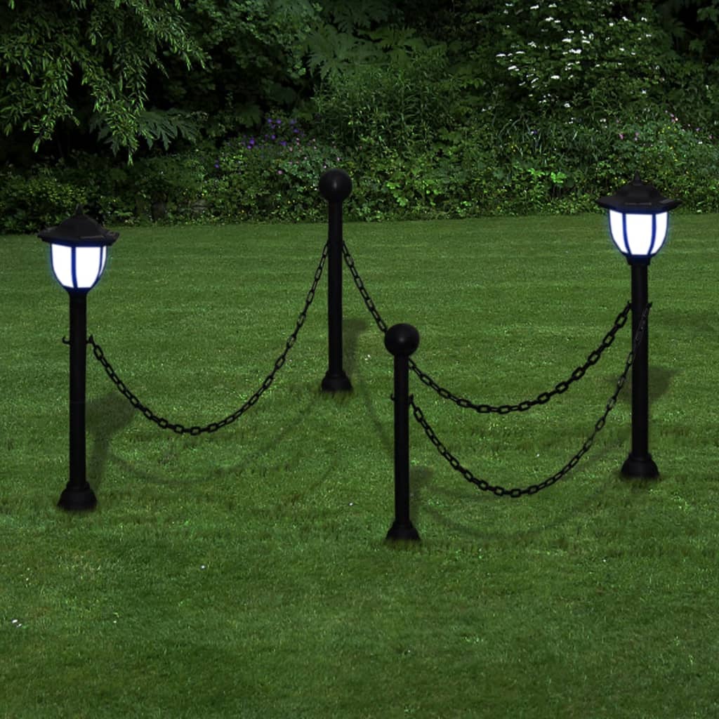 Güneş Enerjili Bahçe Feneri 2'li Set – 70 cm, Kazıklı, 8 Saat Aydınlatma
