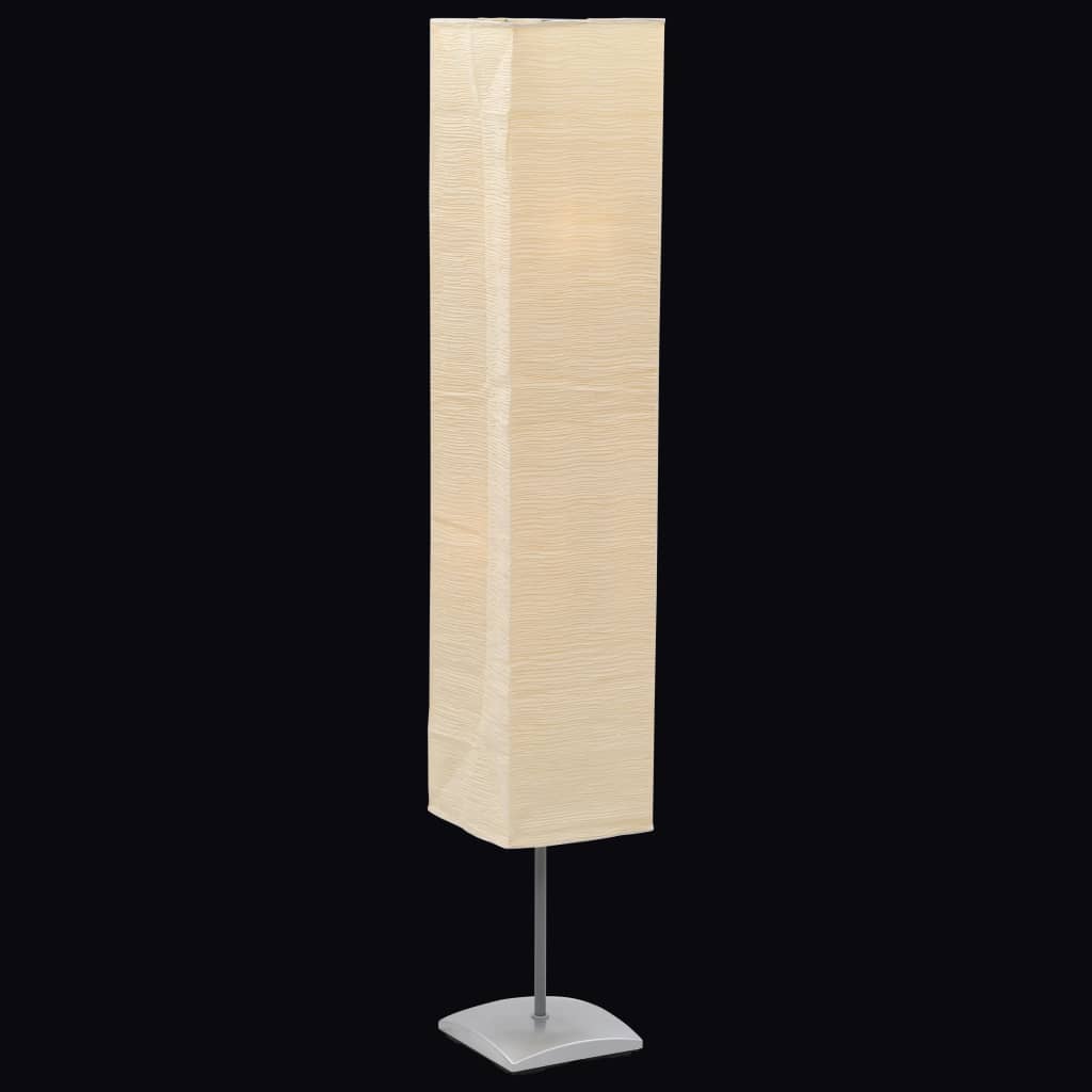 Pirinç Kağıt Abajurlu Zemin Lambası – Çelik Ayaklı, E14, 135/170 cm
