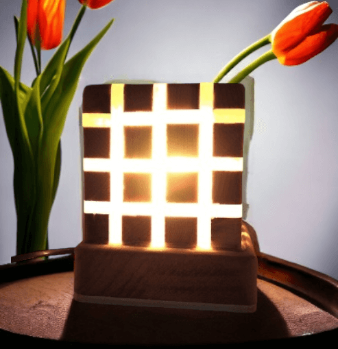 wood cube lighting